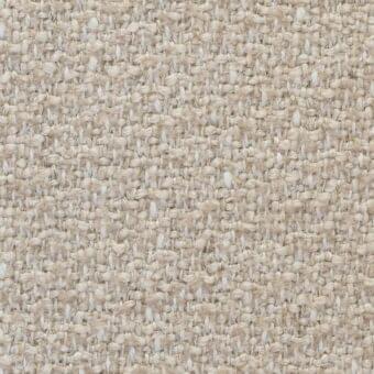 Potocco Betty A9L Beige fabric texture, dense irregular weave with cream and sandy beige tones, horizontal yarn orientation.